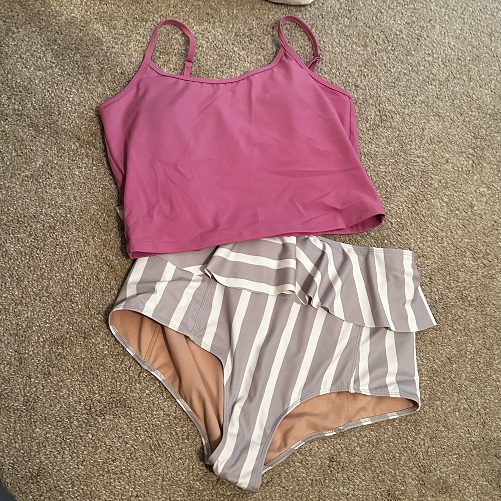 Kortni Jeane Swim Top and Bottom, Size L